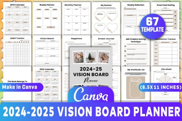 2024-2025 Vision Board Planner: A Comprehensive Guide to Achieving Your Goals