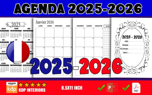 2025 - 2026 Agenda French Edition: A Practical Tool for Modern Organization