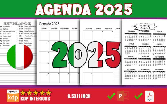 2025 Monthly Planner Italian Edition: A Must-Have for KDP Entrepreneurs