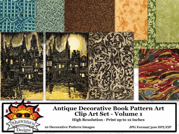 Antique Art Decorative Book Papers Vol 1: A Treasure for Creative Projects