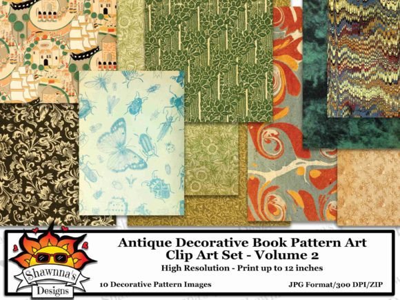 Antique Art Decorative Book Papers Vol 2