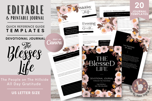 Bible Study Gratitude Journal Template