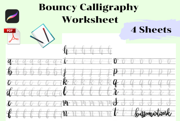 Bouncy Calligraphy Worksheet: A Practical Guide to Enhancing Your Script Skills