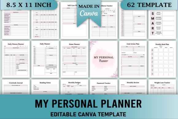 Editable My Personal Planner Canva
