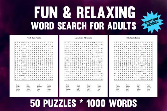 Fun Relaxing Word Search Puzzle Book: A Perfect Way to Unwind and Engage Your Mind
