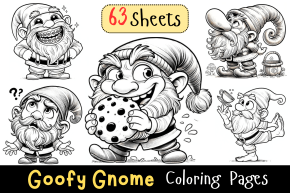 Goofy Gnome Shenanigans Coloring Pages