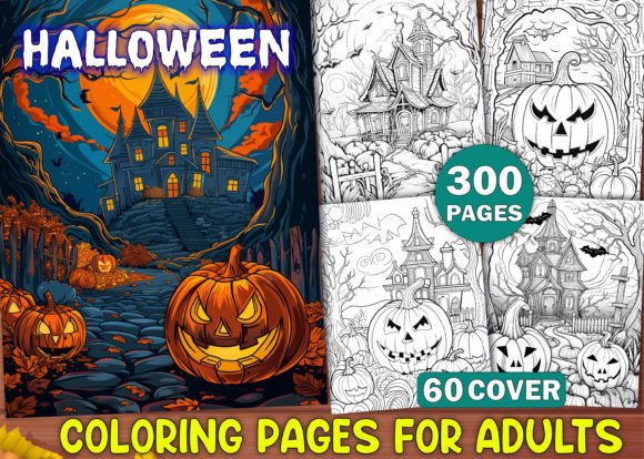 Halloween Coloring Book for Adults