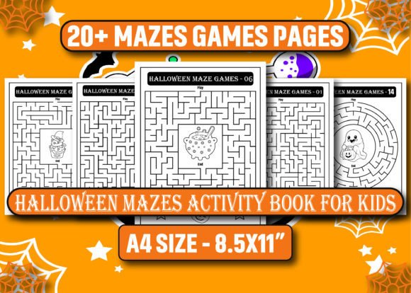 Halloween Mazes Activity Book for Kids
