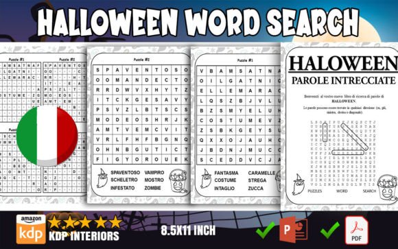 Halloween Word Search – Italian Edition: A Fun and Educational Resource for All Ages