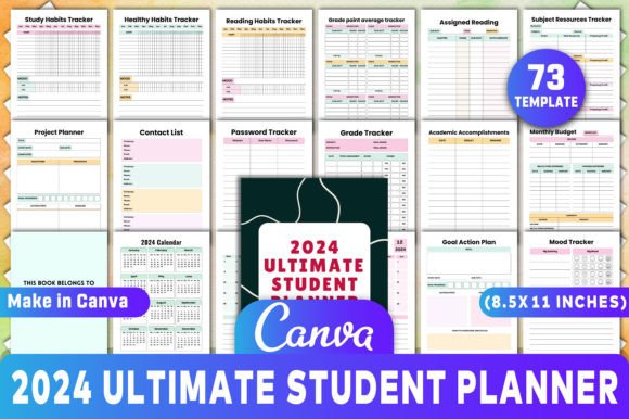 Maximize Productivity with the Editable 2024 Ultimate Student Planner
