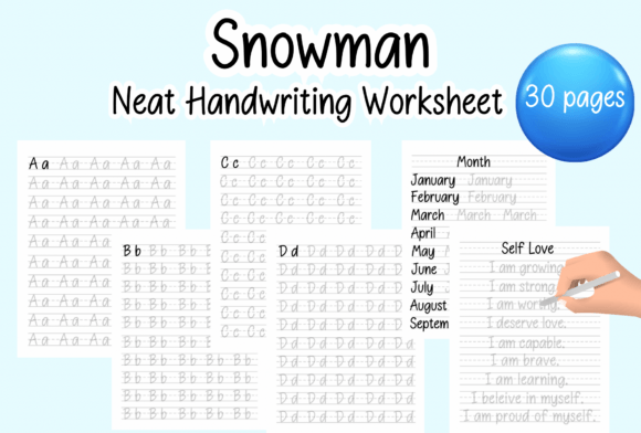 Snowman Handwriting Worksheet: A Practical Tool for Improving Penmanship